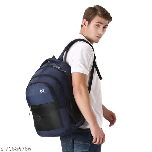 Polyester Backpack for Men & Women, Blue