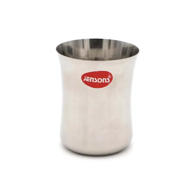 Steel Damru Glass, 300 ml, Pack of 1