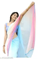 Shaded Colour Block Georgette Saree for Women 