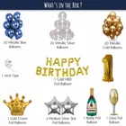 Cocktail Theme 1st Birthday Balloon Decoration Kit , Multicolor, Pack Of 68