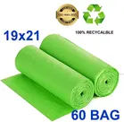 Innate Garbage Bags, Green [19 x 21 Inches], [30 Pcs x 2 Rolls]