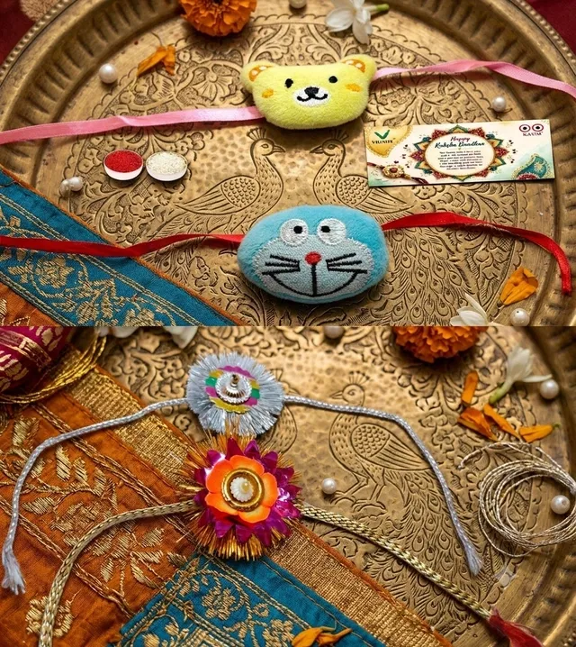 Fabric Rakhi (Multicolor, Pack of 4)