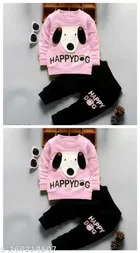 Hosiery Cotton Full Sleeves T-Shirt with Pant Clothing Set for Kids 