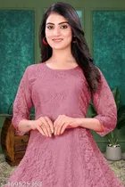 Net Kurti for Women,  Pink  