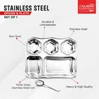 5 in 1 Compartments Dinner Plate with 1 Spoon 