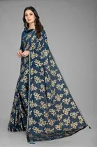 Trendy Heavy Georgette Saree with Blouse Piece For Women 