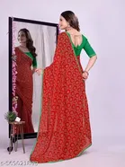 Georgette Bandhini Saree for Women 
