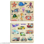 Wooden Puzzle for Kids (Multicolor, Pack of 2)