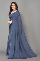 Casual Georgette Women Printed Saree With Unstitched Blouse 