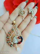 Alloy Necklace with Earrings for Women 