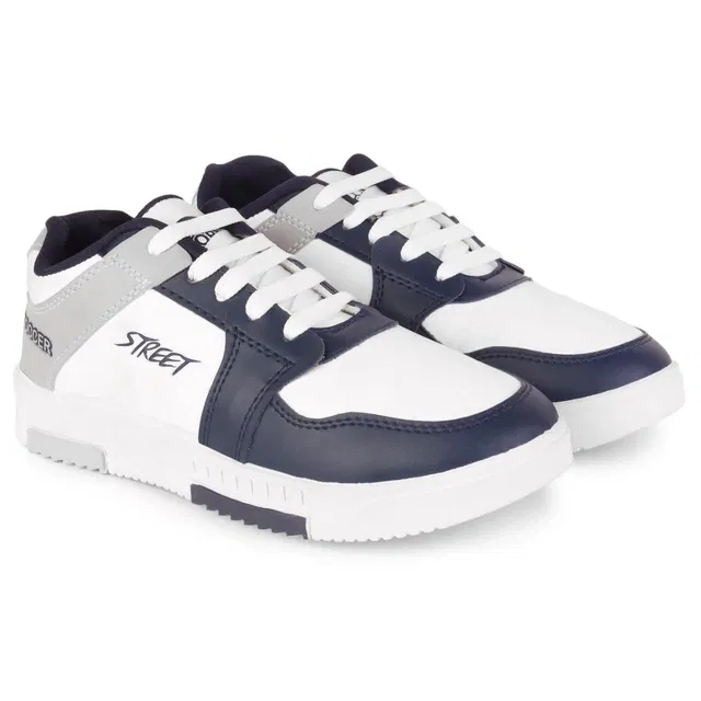Jootiyapa Street Mens Sneakers (Grey & White, 8)