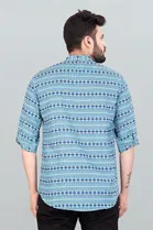 Cotton Blend Printed Kurta for Men 
