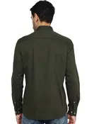 Cotton Blend Full Sleeves Solid Shirt for Men 