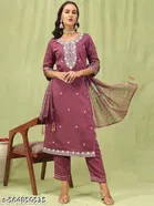 Georgette Embroidered Kurta Set for Women 