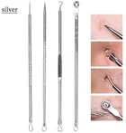 Stainless Steel 4 Pcs Acne Blackhead Remover 