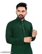 Embellished Mandarin Neck Kurta for Men 