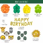 Jungle Theme Birthday Balloon Decoration Kit , Multicolor, Pack Of 73
