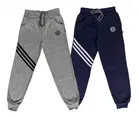 Cotton Blend Self Design Track Pant for Boys (Pack of 2) (Blue & Grey, 3-4 Years)
