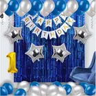 1st Happy Birthday Balloon Decoration Kit, Blue, Set of 1