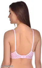 Cotton Blend Printed Padded Bra for Women 