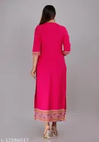Naira Cut Rayon Solid Kurti for Women 