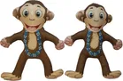 Plush Stuffed Monkeys Soft Toys for Kids, Multicolor, Set of 2