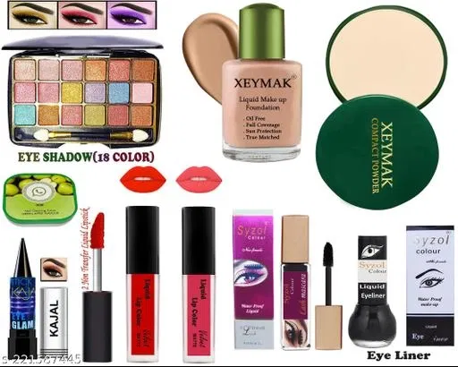 Face Makeup Combo, Multicolor, Set of 1