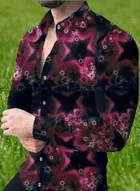 Lycra Printed Shirt For Men, Pink 