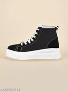Shoetopia Girls Sneakers Black 