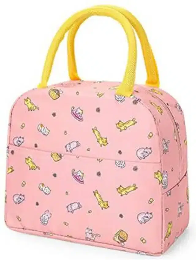 Polyester Printed Lunch Bags (Multicolor)