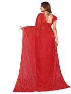 Net Solid Saree for Women 