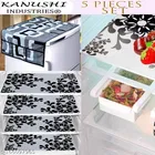 KANUSHI Industries® 1Pc Fridge Cover for Top with 6 Utility Pockets + Taddy Design 4 Fridge Mats 