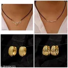 Alloy 2 Pcs Mangalsutra with 2 Pair Earrings for Women 