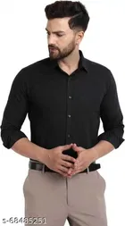 Cotton Blend Solid Full Sleeves Shirt for Men 