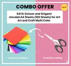 SAYA Scissor and Origami Unruled A4 Sheets 
