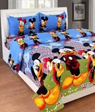 Polycotton Printed Double Bedsheet with 2 Pillow Covers 