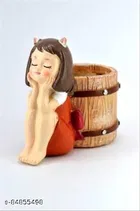 Fiber Girl Dreaming Planter for Home Decor 