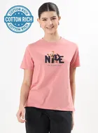 Round Neck Printed T-Shirt for Women 