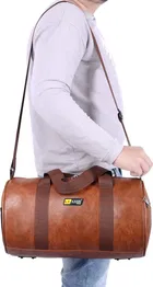 PU Gym Bag [40 L, Tan]