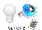 0.5 W Led Bulb (Cool White) (Pack of 1) + Music Bulb ( Set of 2)