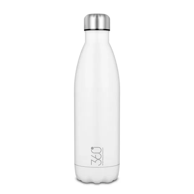 Stainless Steel Double Wall Insulated Flask, White (1000 ml)