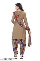 Crepe Floral Print Unstitched Suits Fabric for Women 