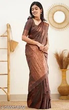 Banarasi Silk Blend Jacquard Saree for Women 