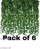 Artificial Leafs Moneyplant Garlands Plant for Women, Pack of 6 
