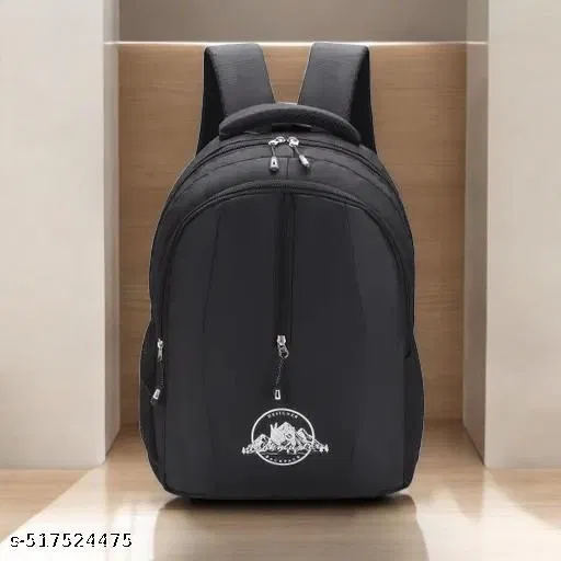 Polyester Backpack for Men & Women, Black