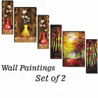 MDF 2 Pcs Designer Wall Painting for Home & Office 
