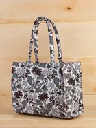 Jute Printed Handbag for Women (Multicolor)