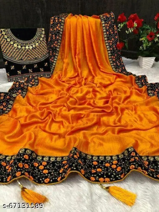 Beautiful Saree for Women (Mustard)