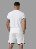 Polyester Printed Co-Ord Set for Men, White 