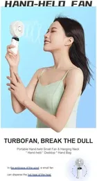 Immutable  Mini Portable Fan,Powerful Hand Fan 1800 mah 5 Speed Fan for Indoor,Outdoor Mini fan with display Rechargeable Fan- Multicolor